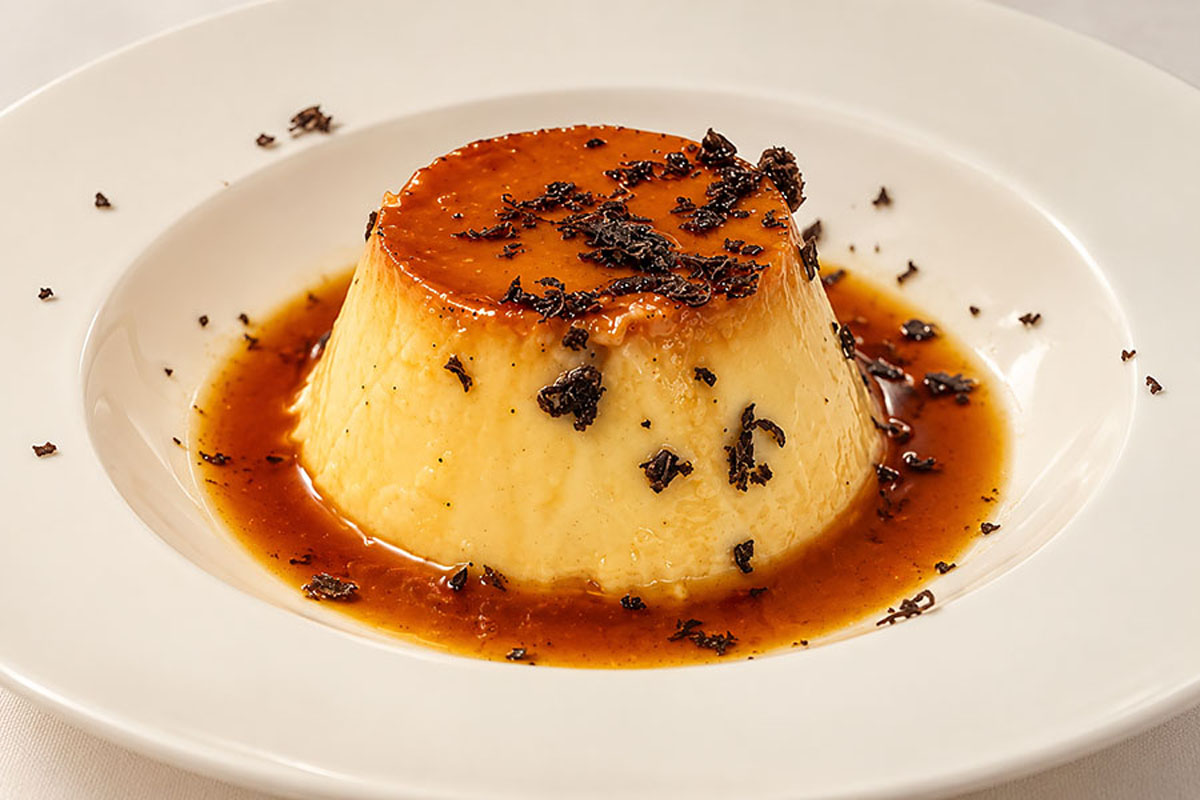 Flan de huevo y vainilla de Tahití súper cremoso, Casa Silvano Maracaibo